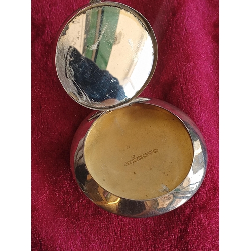 176 - Silver Patch Box with Mirror