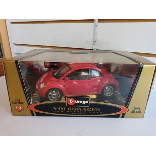 230 - Burago Model VW Beetle Car. Boxed & Mint