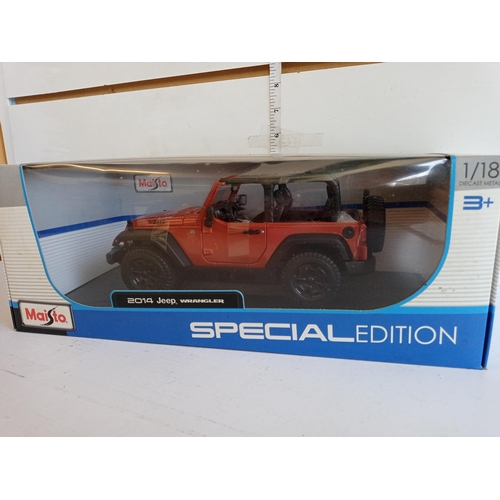 238 - Maisto Jeep Wrangler Model Car, Boxed & Mint