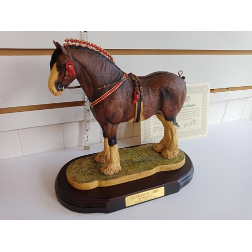 32 - Best of Breeds By Nature Craft, Hand Painted Champion Shire Horse Limited Edition with Certificate