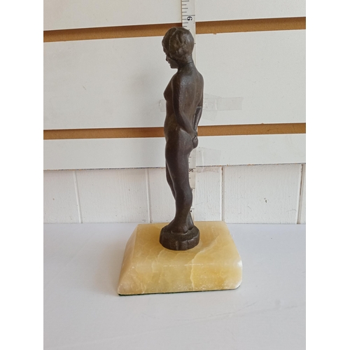 5 - Spelter Nude Lady on Marble Base