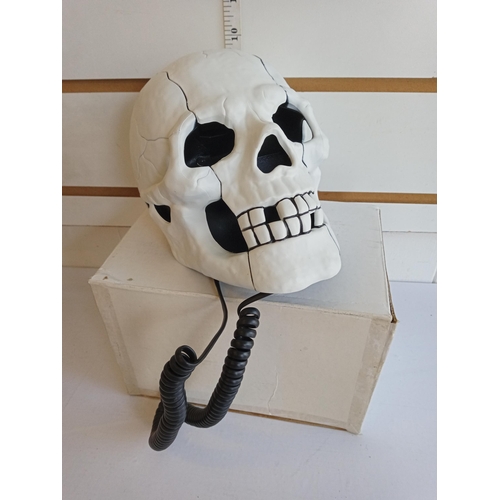 52 - Novelty Skull Telephone. Mint & Boxed