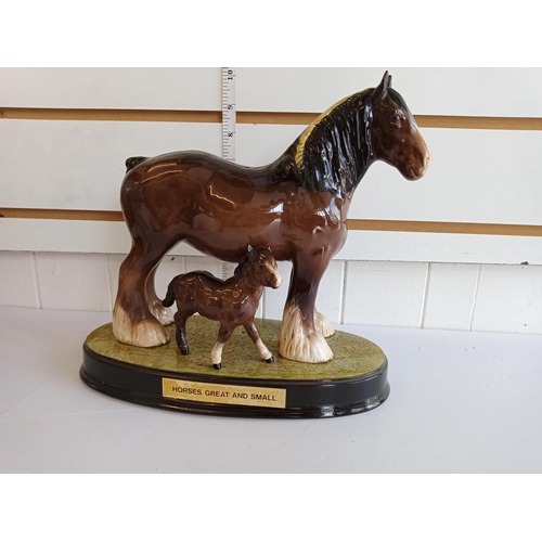 53 - Beswick Shire Horse & Foal. Horses Great & Small