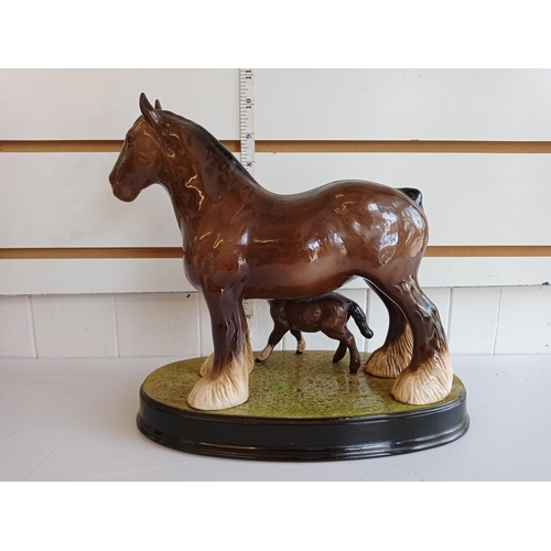 53 - Beswick Shire Horse & Foal. Horses Great & Small