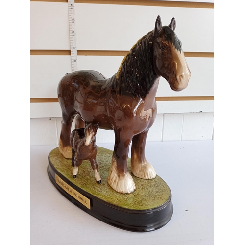 53 - Beswick Shire Horse & Foal. Horses Great & Small