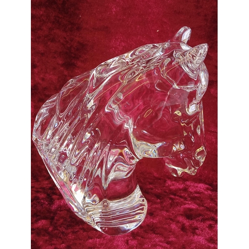 61 - Waterford Crystal Horse's Head Paper Weight. Mint Condition