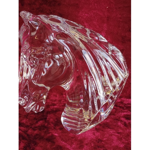 61 - Waterford Crystal Horse's Head Paper Weight. Mint Condition