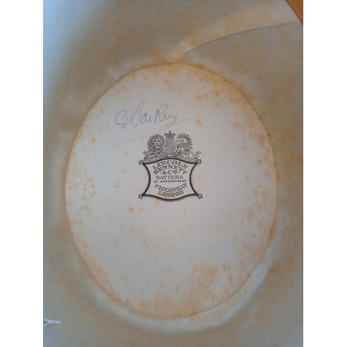 127 - Lincoln Bennett Top Hat, Signed