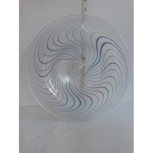 146 - Stunning Hand Blown Swirl Iridescent Bowl