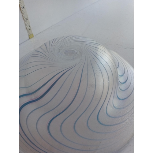 146 - Stunning Hand Blown Swirl Iridescent Bowl