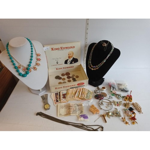 124 - Good Box of Assorted Inc Dress Jewellery & other