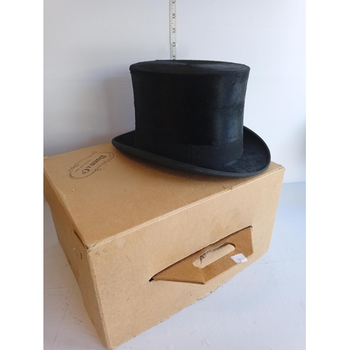 126 - Lincoln Bennett Silk Top Hat with Box, Mint Condition