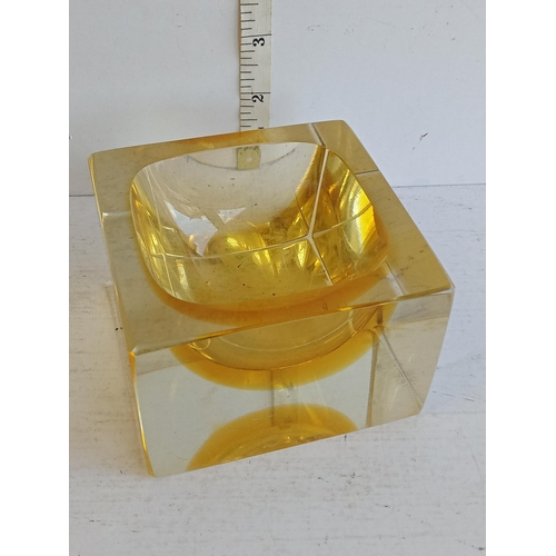 103 - Murano Crystal Ashtray By Alessandro Mandruzzato