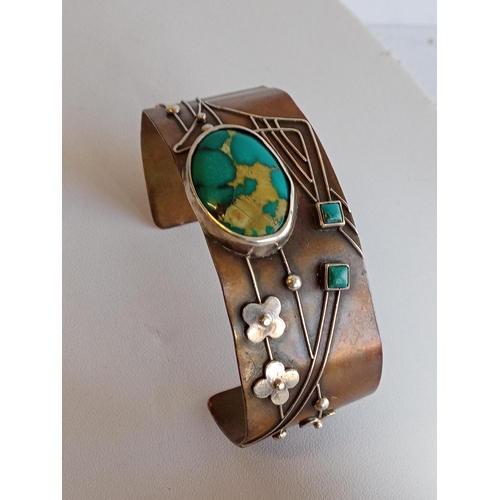 177 - Unusual Arts & Crafts Cuff Bangle