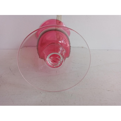 35 - Antique Cranberry Glass Vase