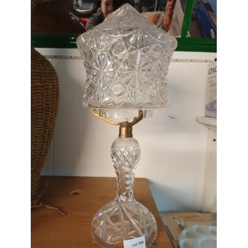 398 - Cut Glass Mushroom Lamp