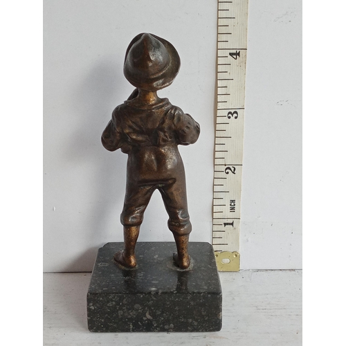 51 - 19th Century Austrian Bronze Boy Musician