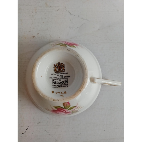 79 - Paragon Floating Rose Tea cup, no damage