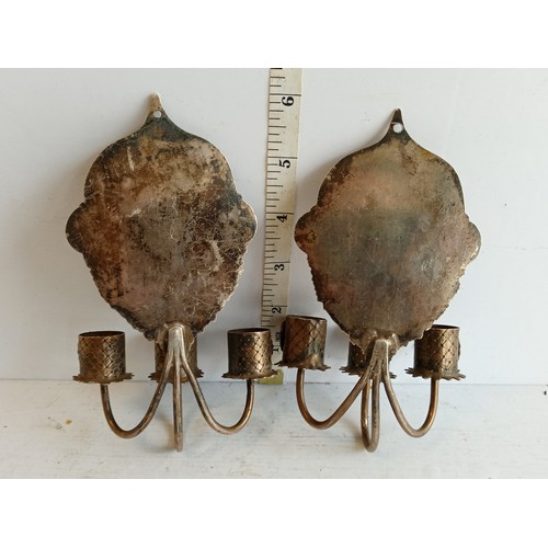 29 - Pair of Dutch Sterling Silver Candle Sticks/Sconces , Hallmarked Circa 1880-1890