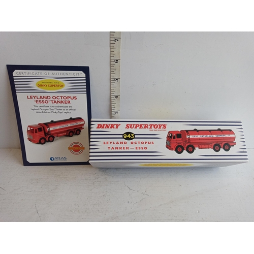 16 - Dinky Super Toy Leyland Octopus Esso Tanker, No 943,  Boxed & Mint with Certificate