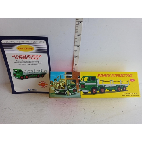 20 - Dinky Super Toy Leyland Octopus Flat Bed Truck, No 935. Boxed & Mint with Certificate