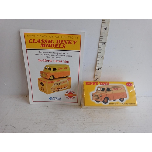 22 - Classic Dinky Models Bedford  10 CWT Van, No 482.  Boxed & Mint with Certificate