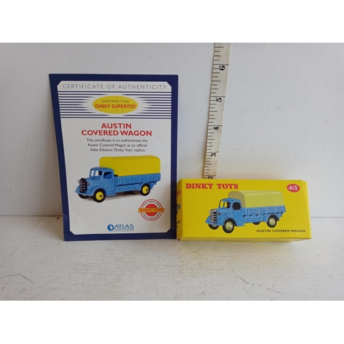 23 - Dinky Super Toy Austin Covered Wagon, No 413,  Boxed & Mint with Certificate