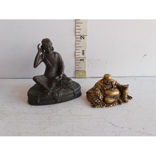 263 - 2 Metal Buddhas