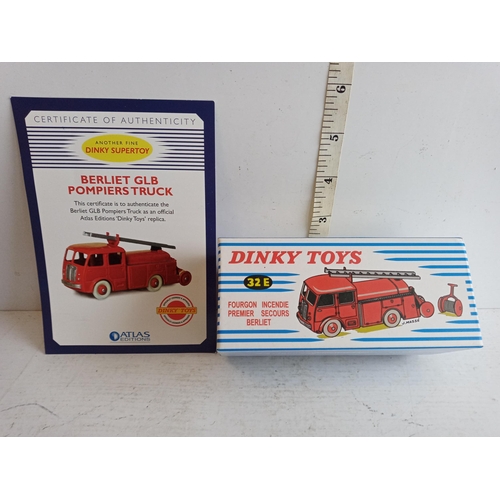 8 - Dinky Super Toy Berliet Glb Pompiers Truck, No 32E. Mint & Boxed with Certificate