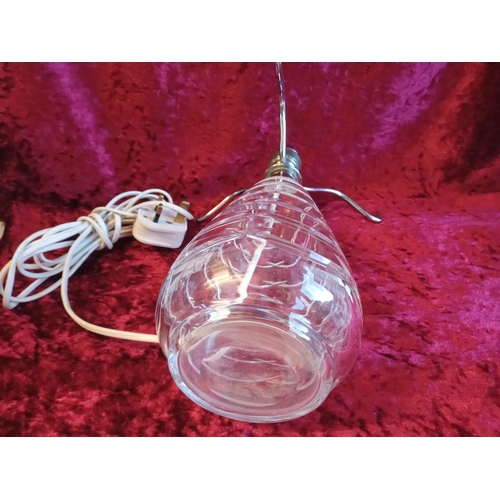 129 - Cut Glass Lamp Base,