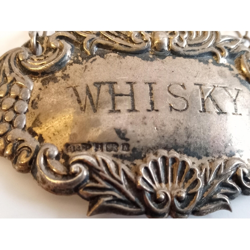 14 - Silver Whiskey Decanter Label