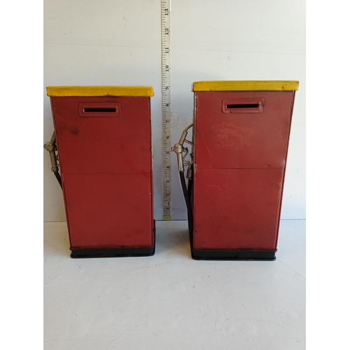 219 - 2 Metal Petrol Pump Money Savers, Never Used