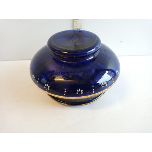 46 - Moser Glass Lidded Pot