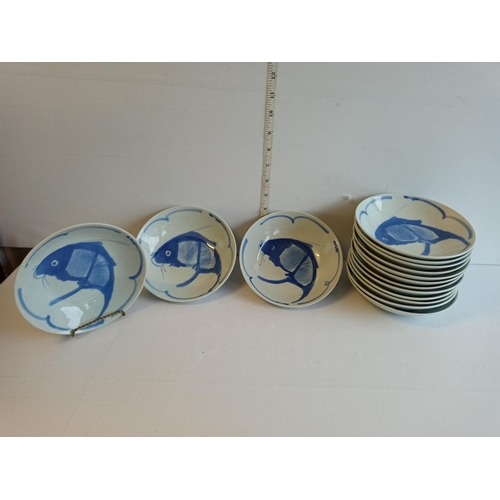 63 - Chinese Fish Decorated Dishes