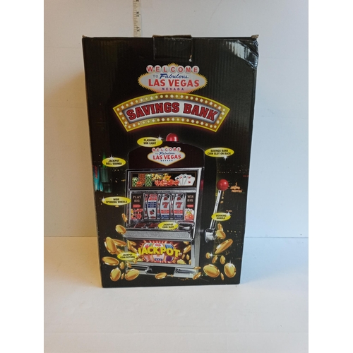 79 - Battery Operated New & Boxed Fruit Machine Saving Bank