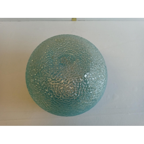 158 - Blue Satin Glass Vase