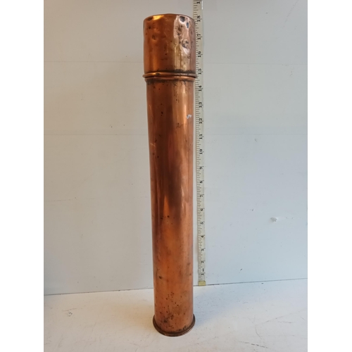 106 - Early Copper Lidded Cannister