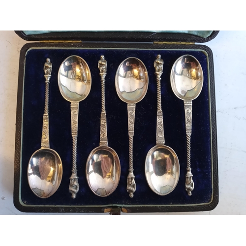 141 - Solid Silver Apostle Spoon Set in Presentation Case