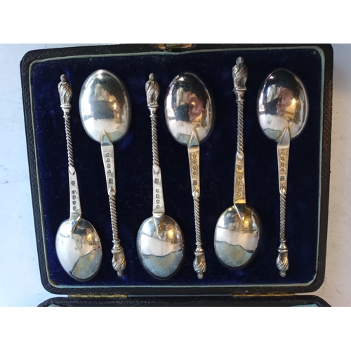 141 - Solid Silver Apostle Spoon Set in Presentation Case