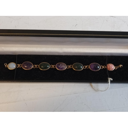 16 - 9ct Rolled Gold Amethyst Bracelet