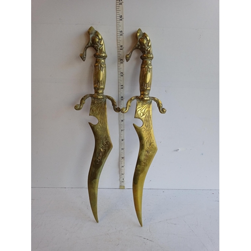 202 - 2 Brass Decorative Daggers