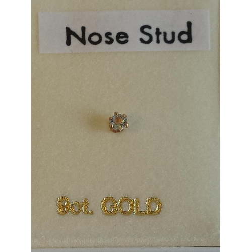 30 - 9ct Gold Nose Stud. New