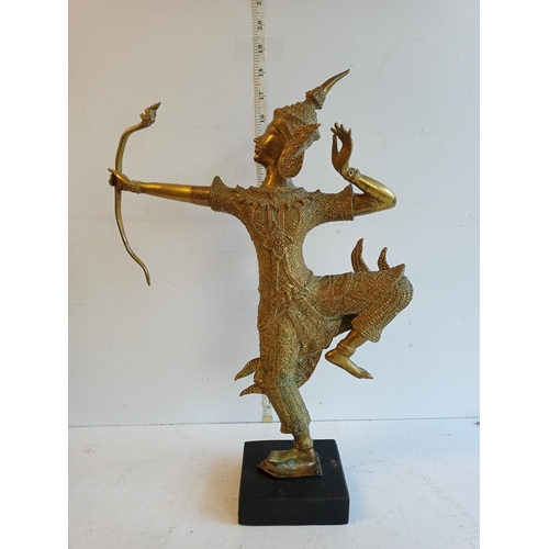 301 - Indonesian Bronze Goddess with Bow Figure