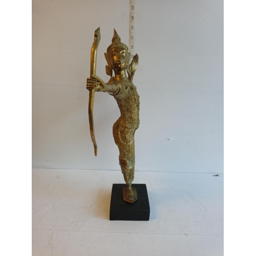 301 - Indonesian Bronze Goddess with Bow Figure