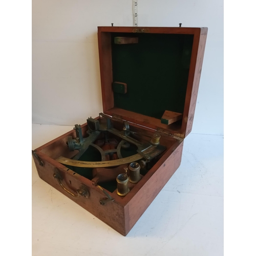 303 - Antique Sextant in Wooden Case