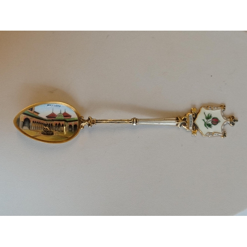 4 - Lovely Silver & Enamel Spoon, Continental