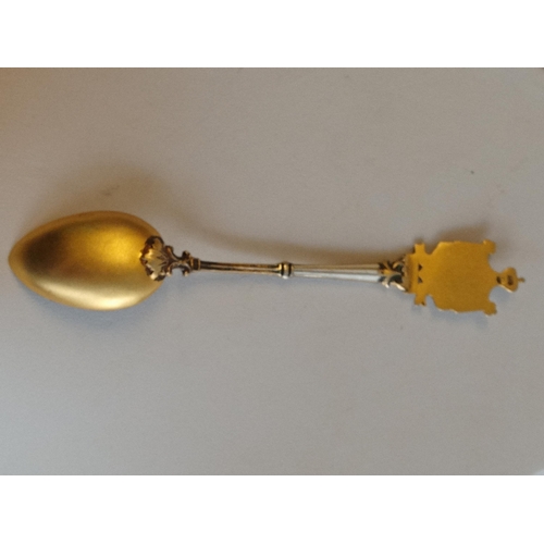 4 - Lovely Silver & Enamel Spoon, Continental