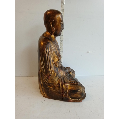 58 - Large Old Wooden Buddha