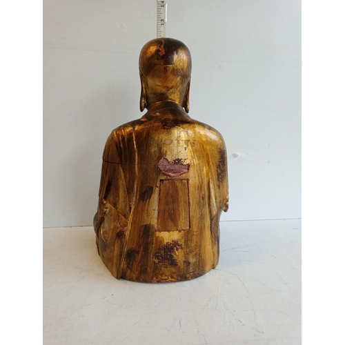 58 - Large Old Wooden Buddha