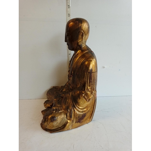 58 - Large Old Wooden Buddha